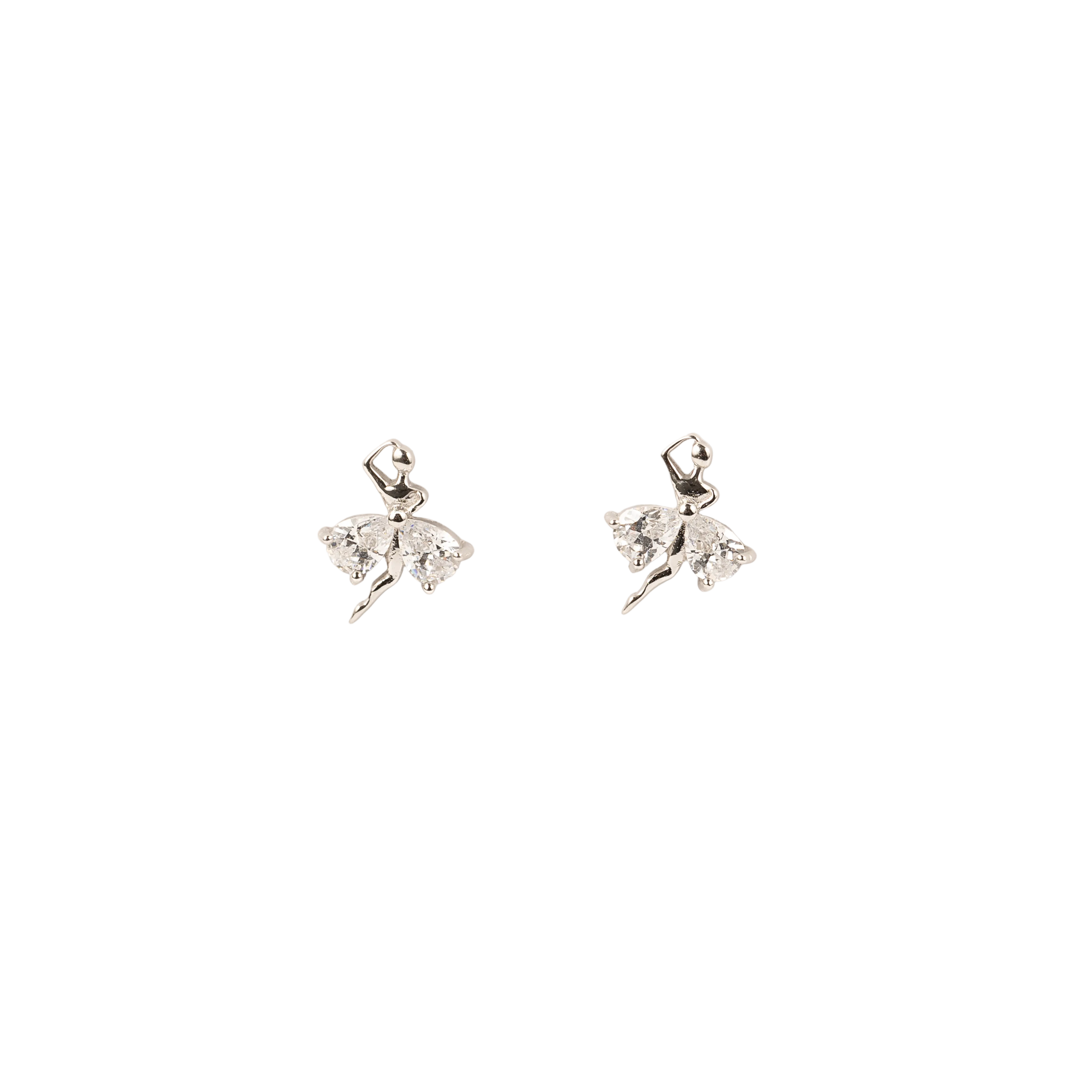 Silver Dancing Fairy Studs