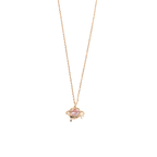 Silver Pink Heart Necklace & Studs Set