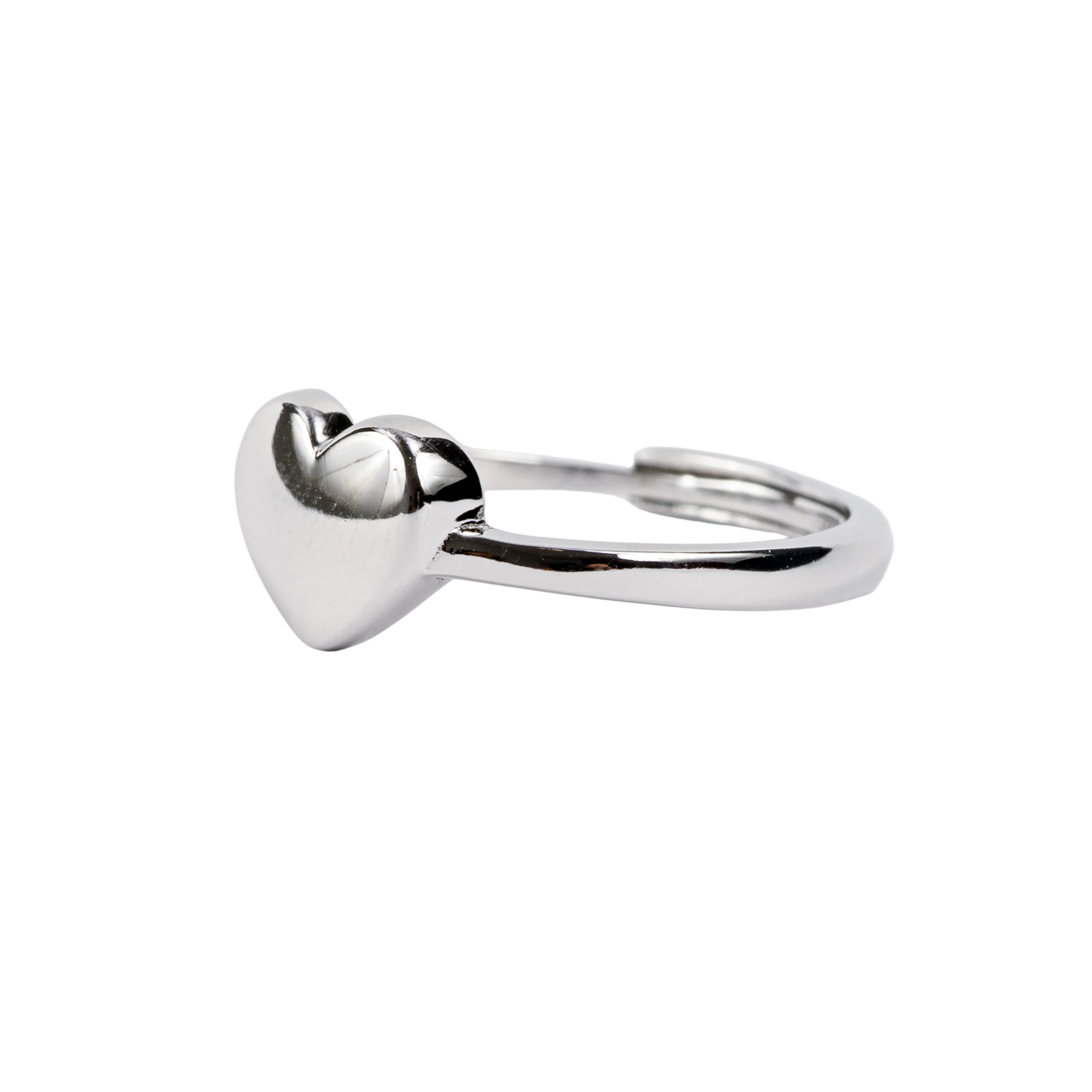 Minimalistic Silver Heart Ring
