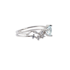 Silver Zircon Heart Ring