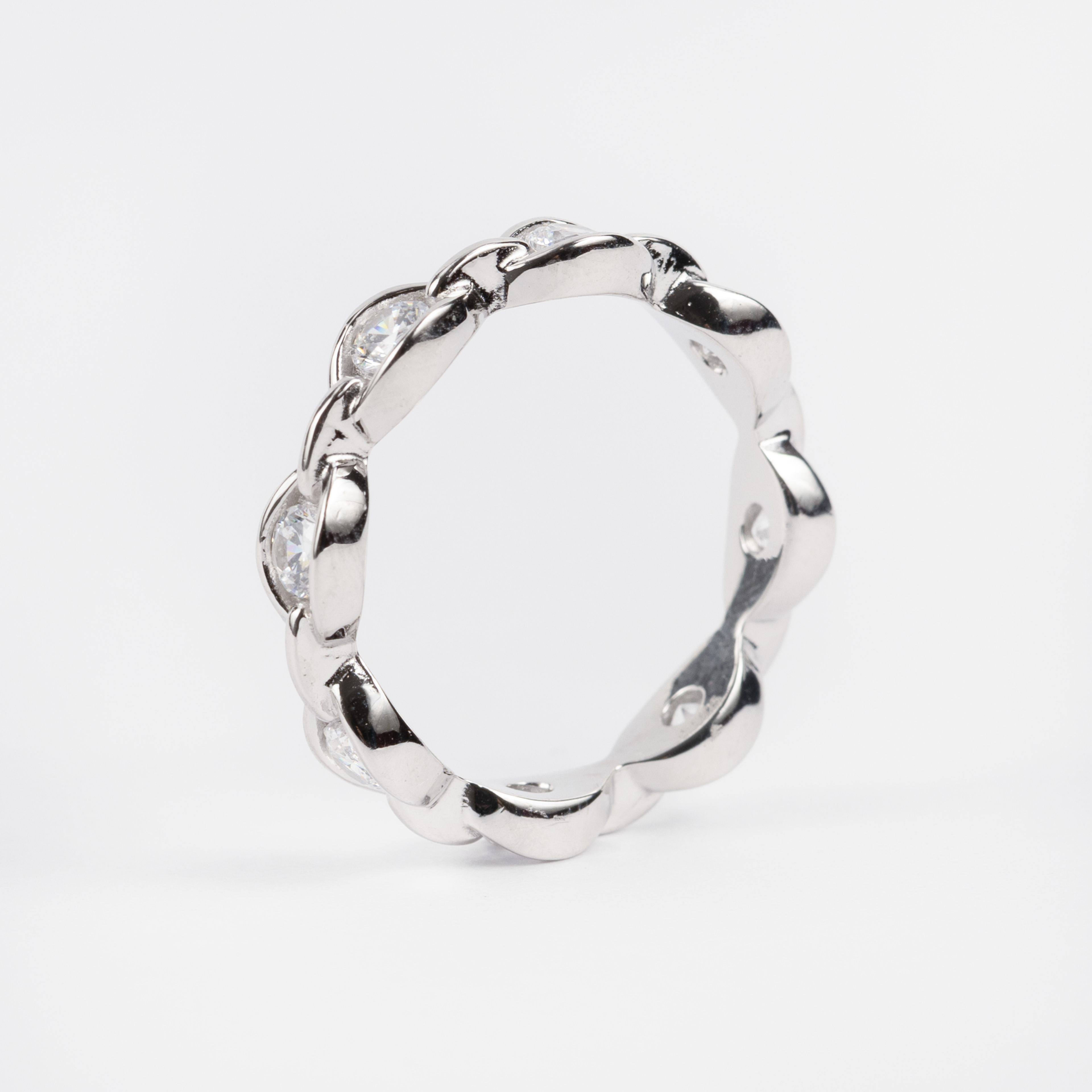 Silver Knot Loop Ring