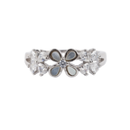 Silver Three Petal Ring