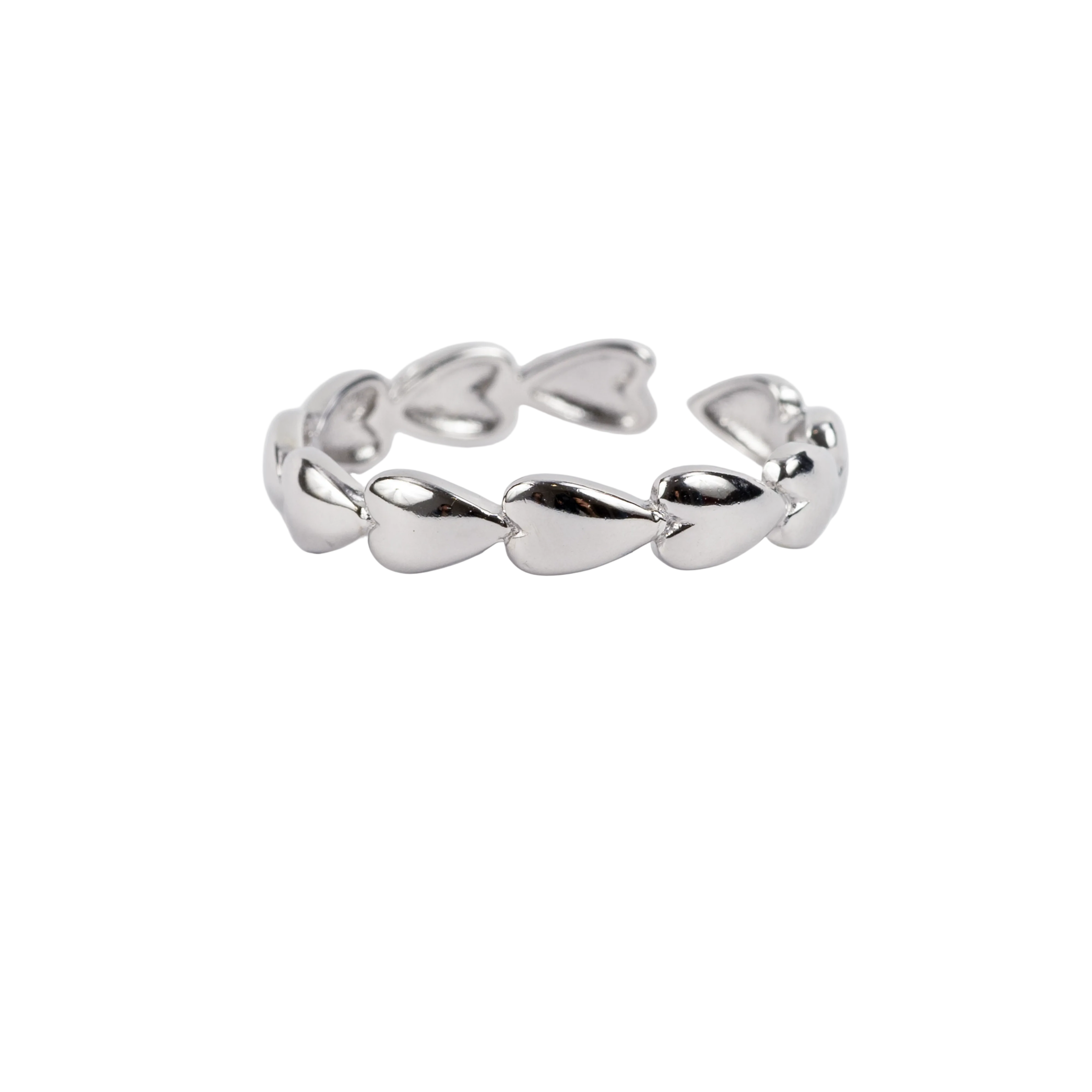 Silver Infinite Heart Band