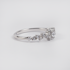 Silver ZigZag Stone Ring