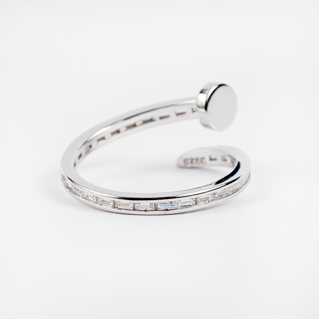 Silver Nail Loop Ring
