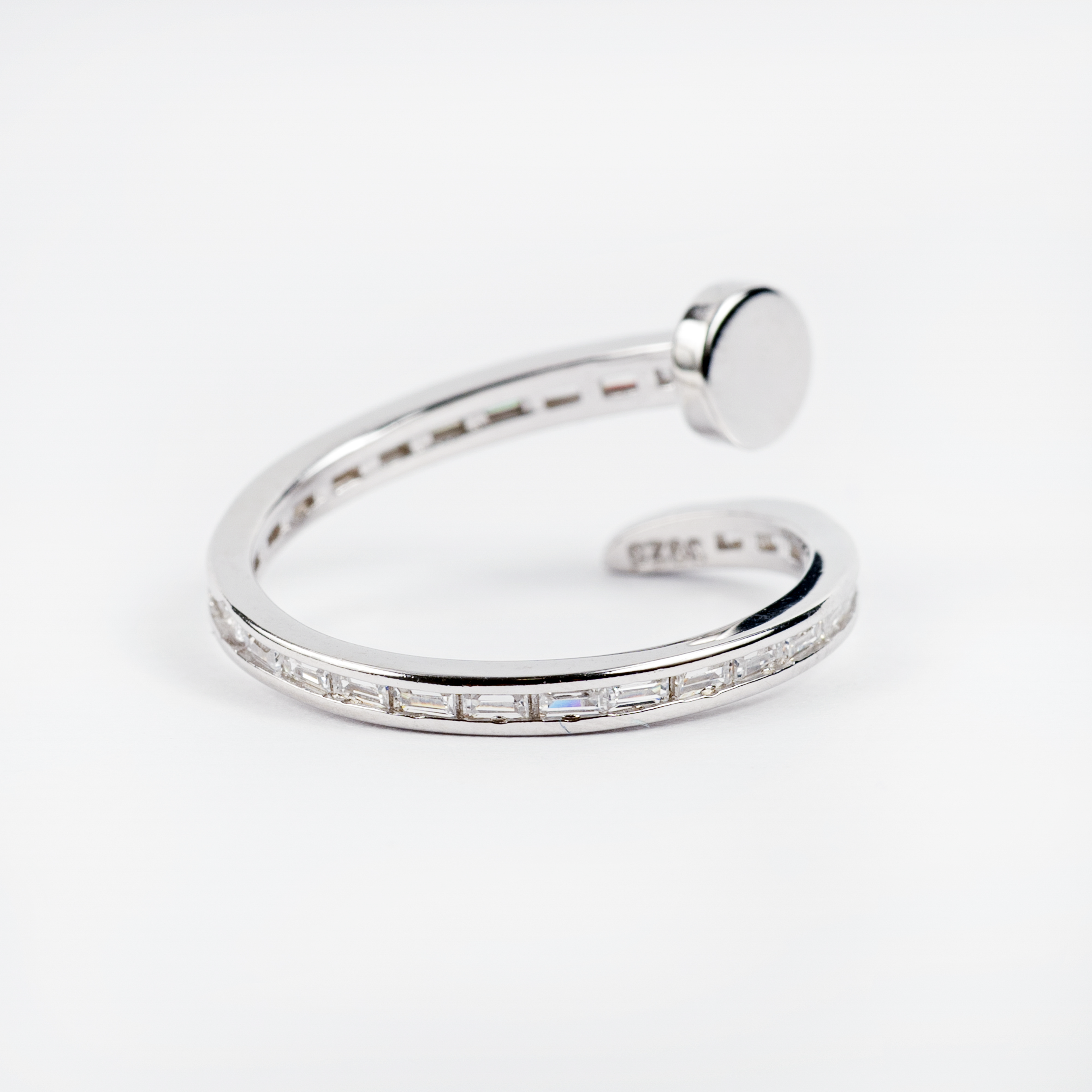 Silver Nail Loop Ring