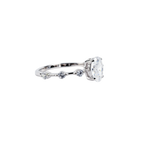 Sterling Silver Zircon Sparkling Loop Ring
