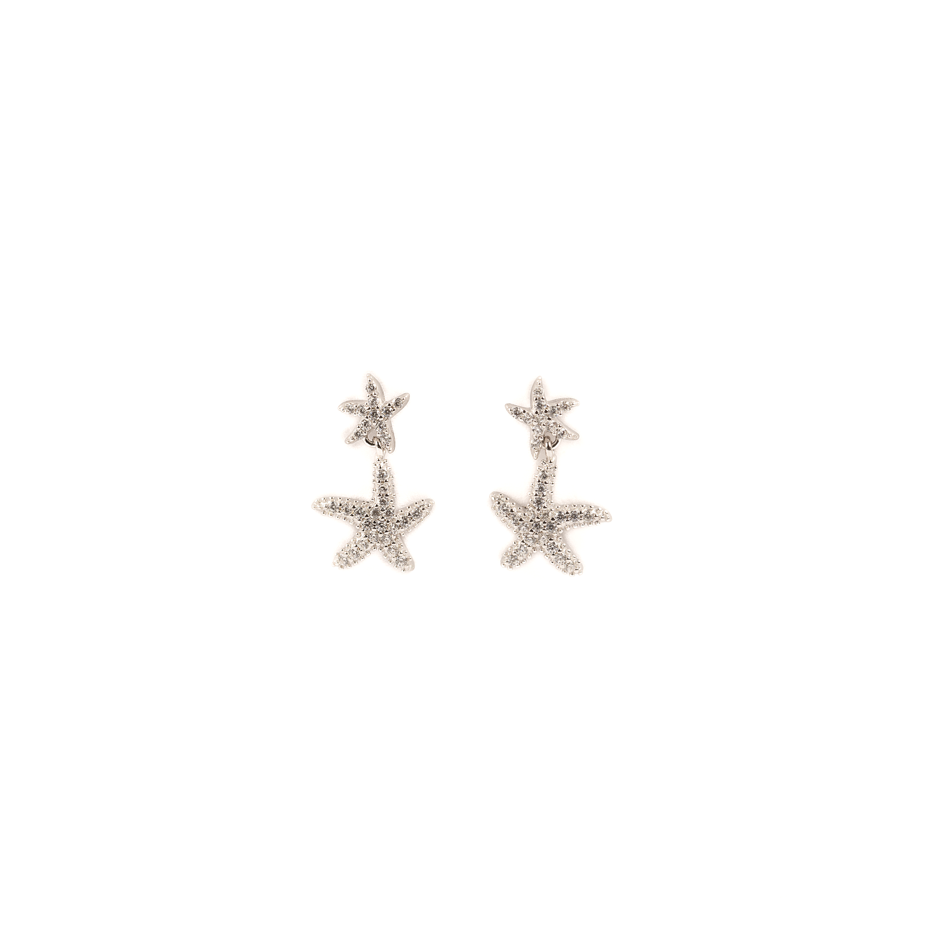 Silver Starfish Earrings