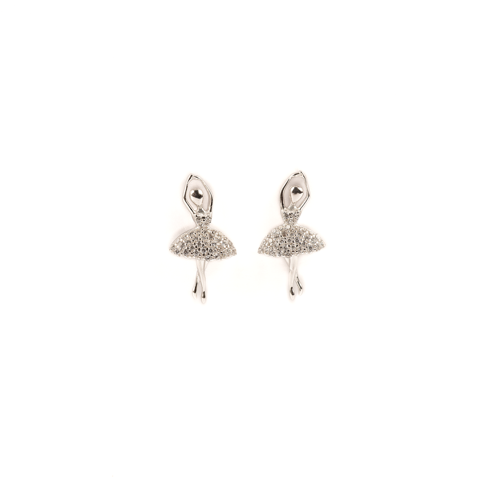 Silver Dancing Swirl Earrings