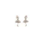 Silver Dancing Swirl Earrings