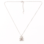 Silver Heart Teddy Necklace