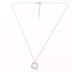 Silver Floral Loop Necklace