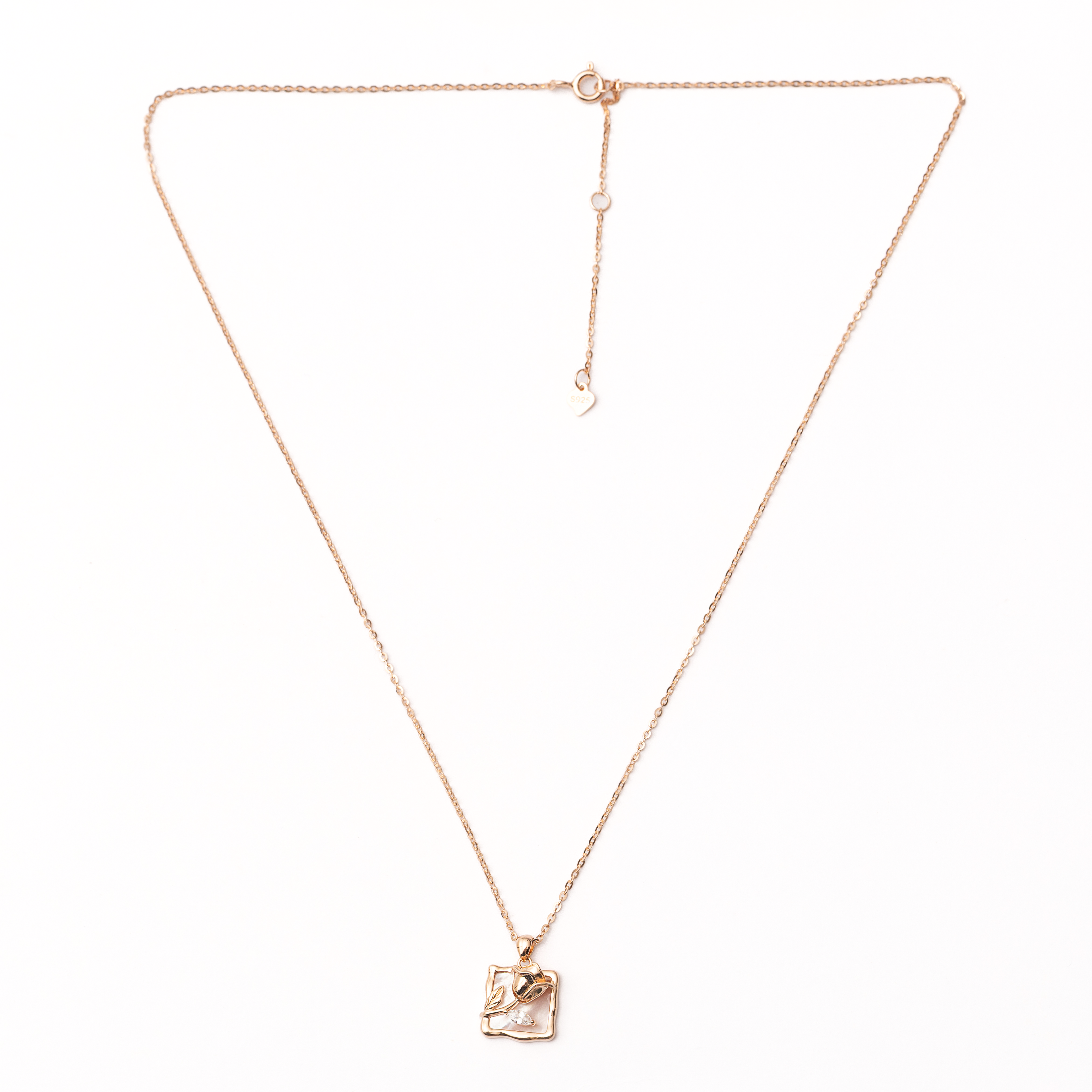 Minimalistic Square Silver Necklace