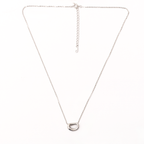 Minimalistic Handcrafted Loop Silver Necklace