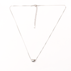 Minimalistic Silver Ellipsoid Necklace