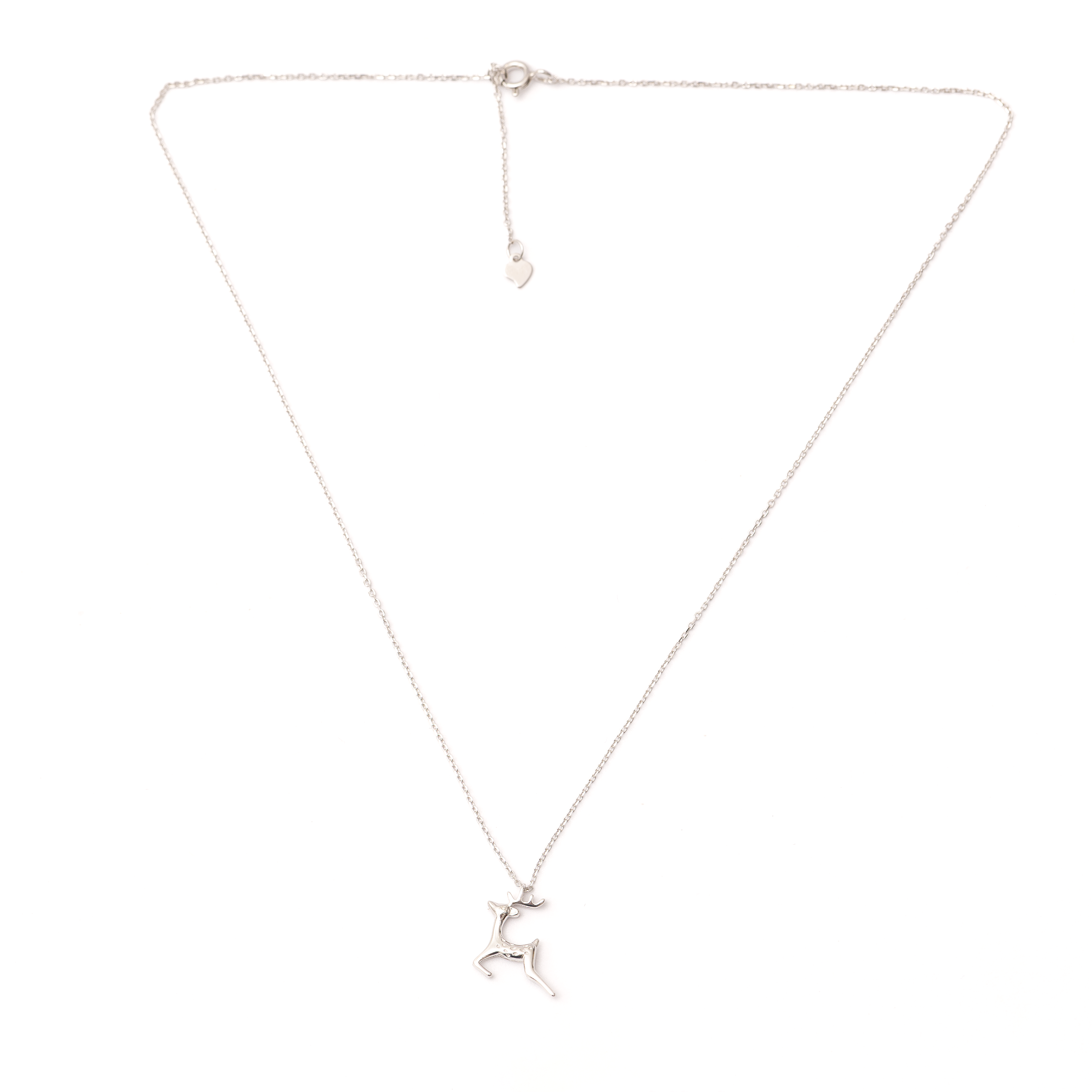 Minimalistic Silver Deer Necklace