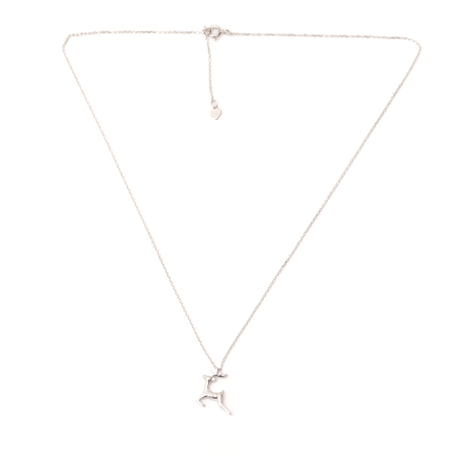 Minimalistic Silver Deer Necklace