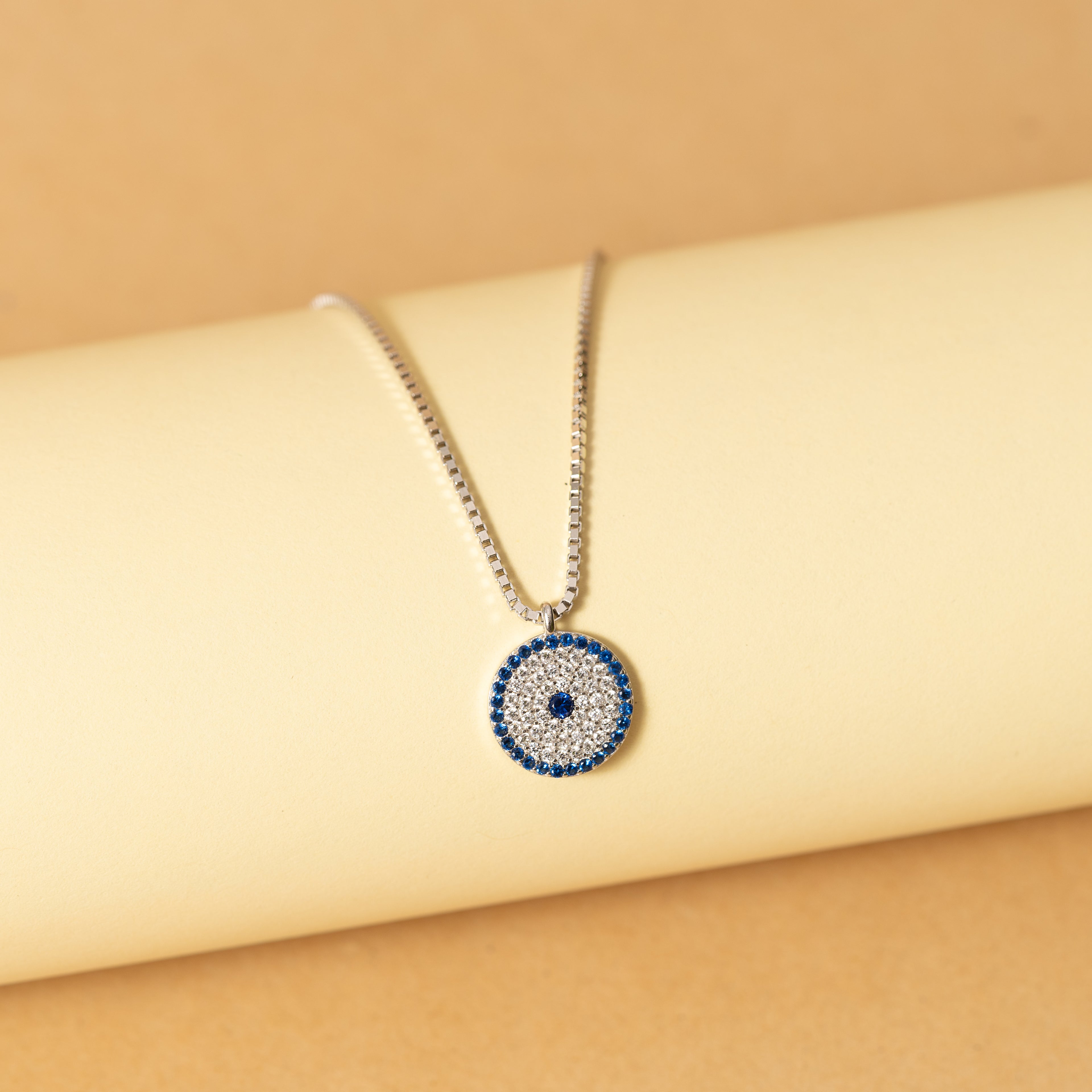 Silver Evil Eye Necklace