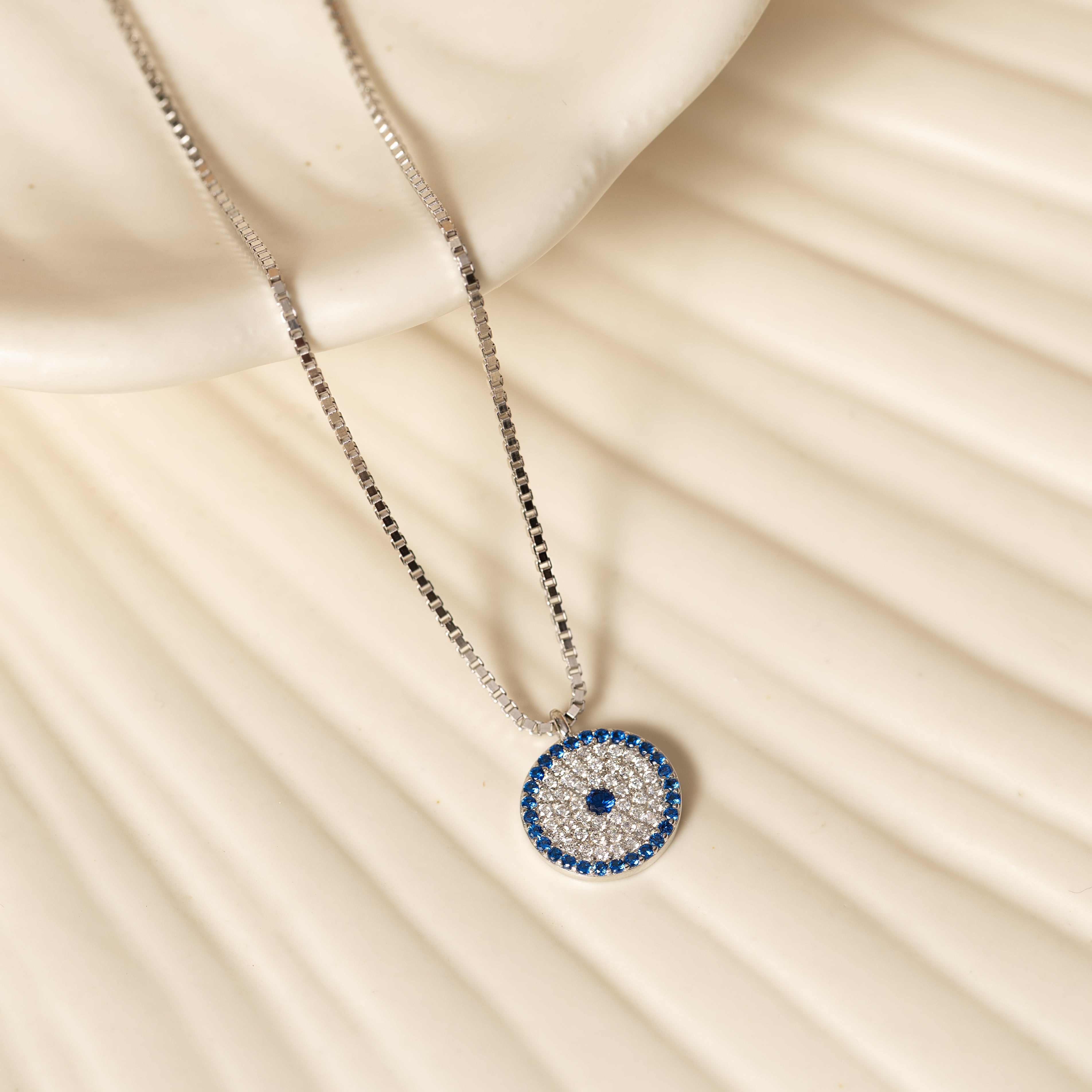 Silver Evil Eye Necklace