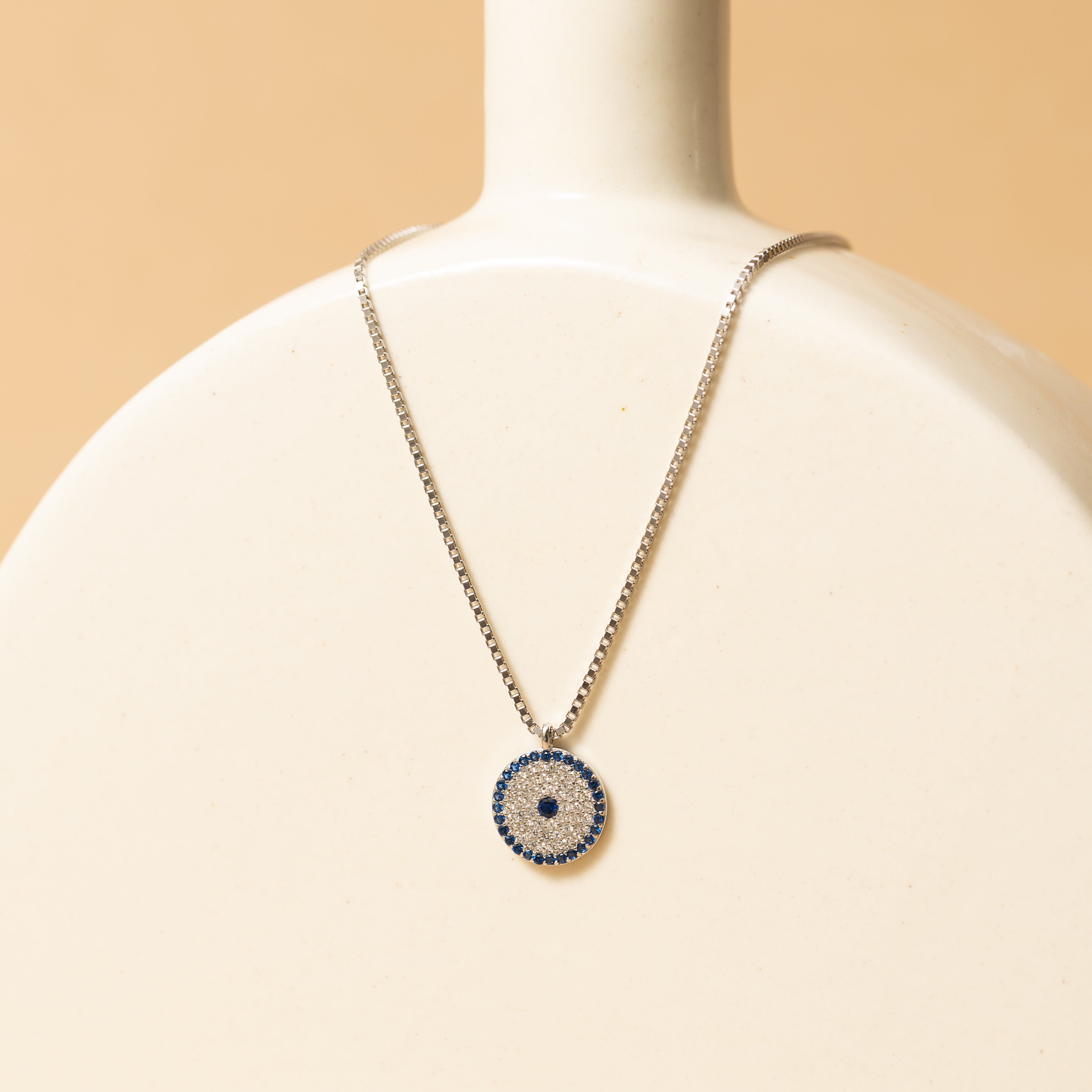 Silver Evil Eye Necklace