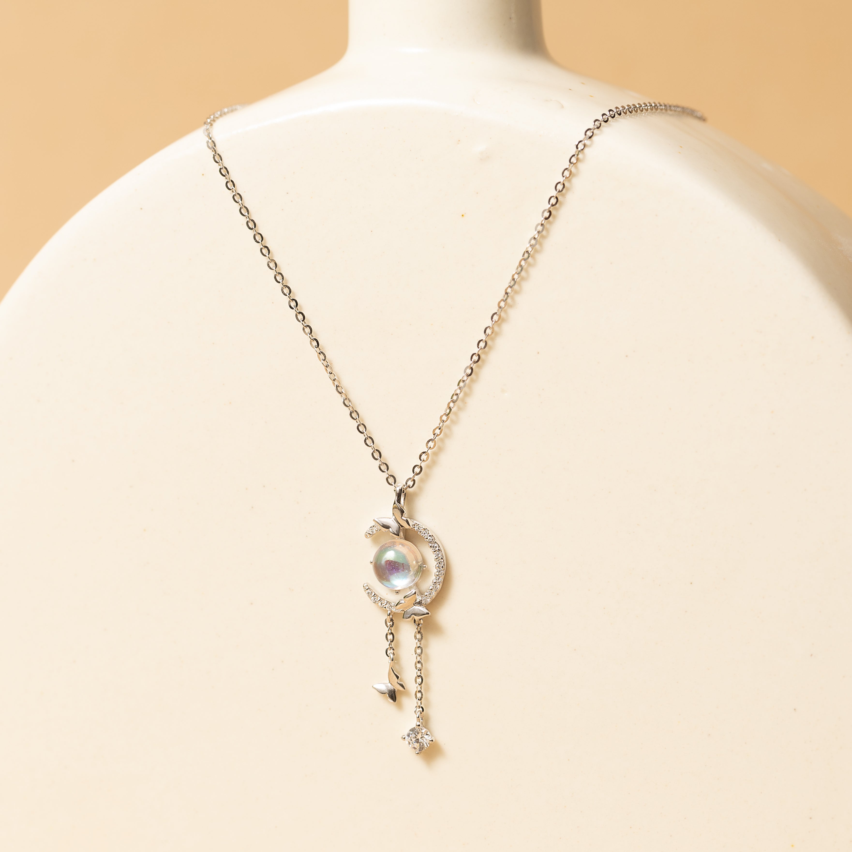 Silver Moonstone Necklace