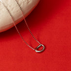 Minimalistic Handcrafted Loop Silver Necklace