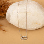 Minimalistic Handcrafted Loop Silver Necklace