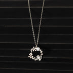 Silver Floral Loop Necklace