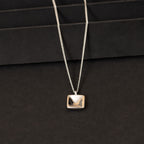 Minimalistic Square Silver Necklace
