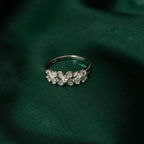 Silver Three Petal Ring