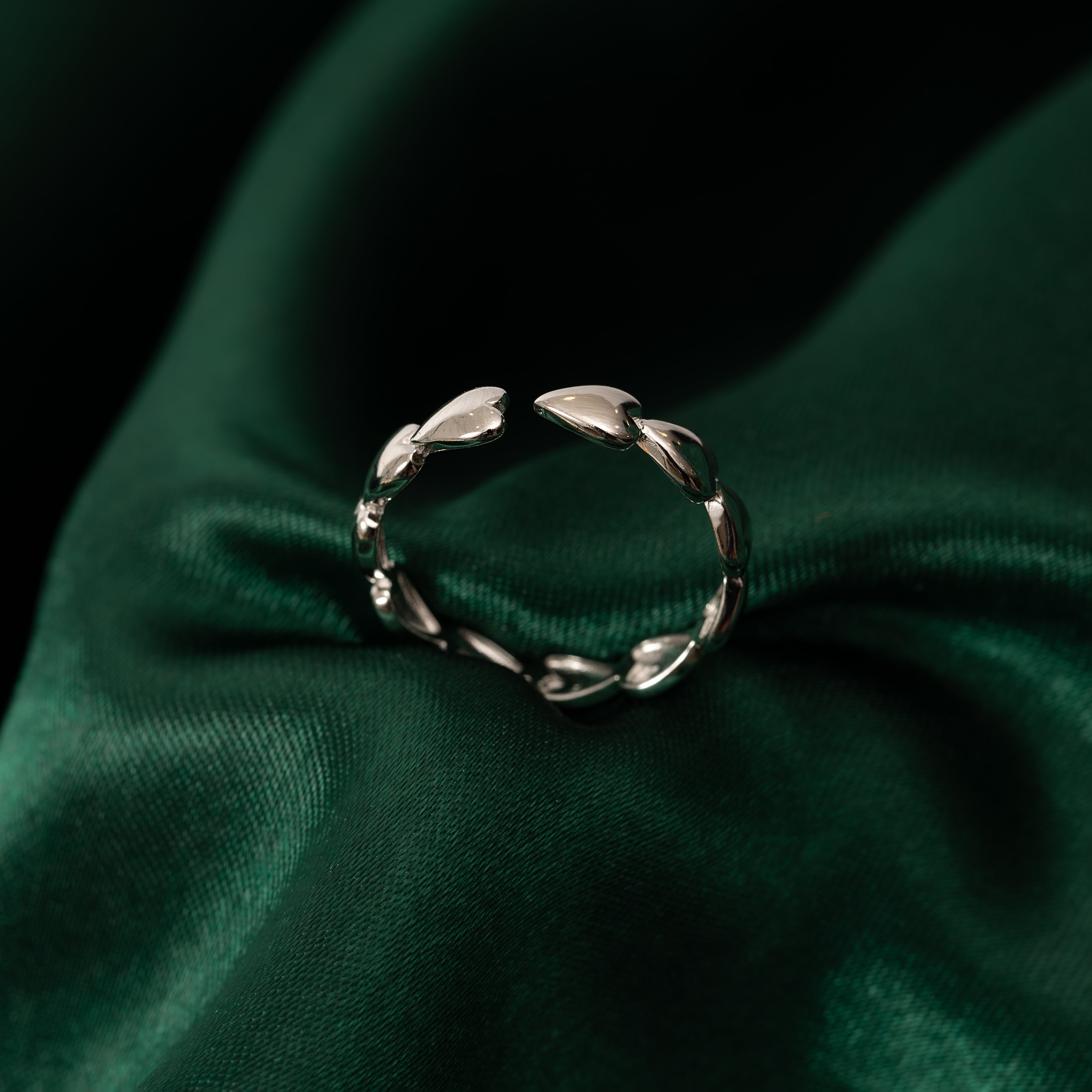Silver Infinite Heart Band