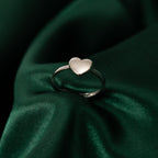 Minimalistic Silver Heart Ring