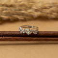 Silver Zircon Heart Ring