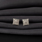 Silver Zircon Square Studs