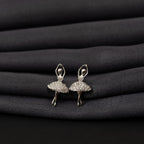 Silver Dancing Swirl Earrings