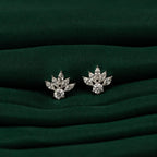 Silver Zircon Crown Studs
