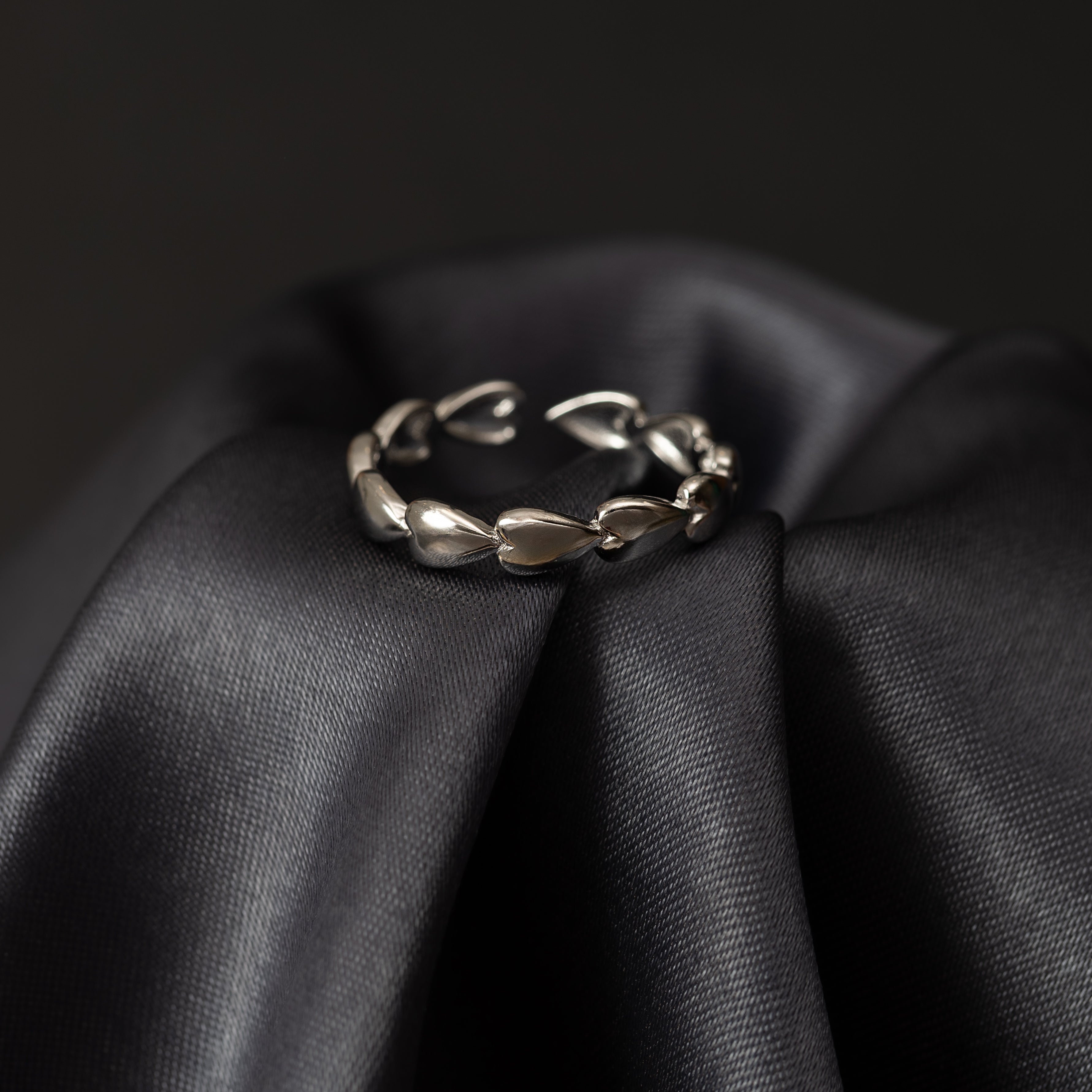 Silver Infinite Heart Band