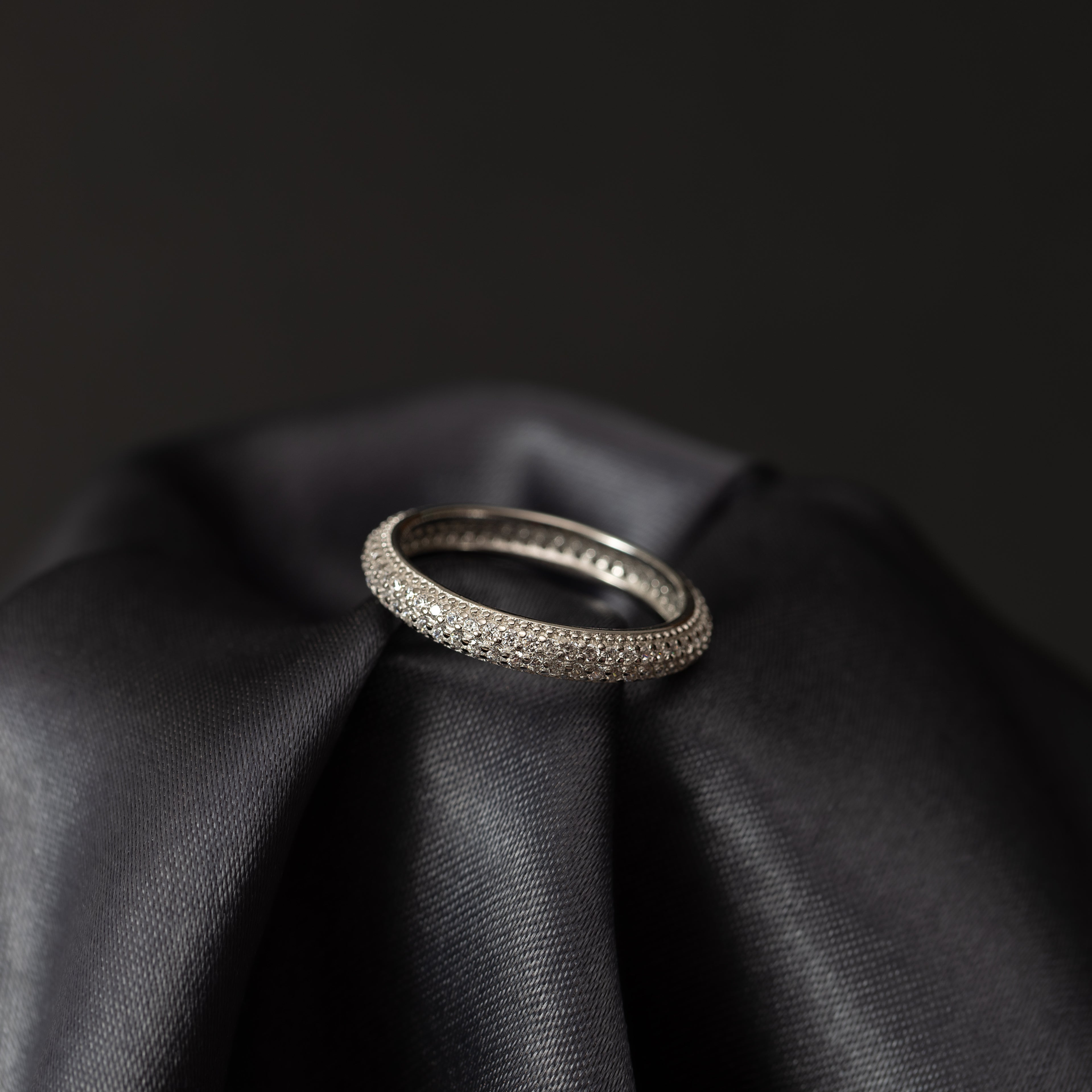 Silver Elegant Sparkle Band