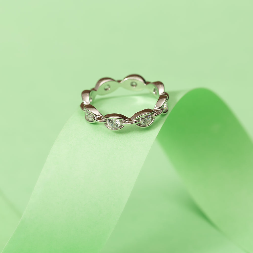 Silver Knot Loop Ring