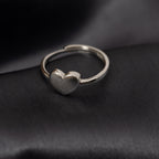 Minimalistic Silver Heart Ring