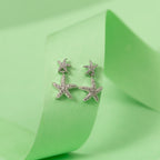 Silver Starfish Earrings
