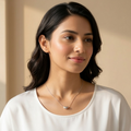 Minimalistic Silver Ellipsoid Necklace