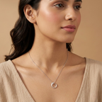 Minimalistic Arc Loop Necklace