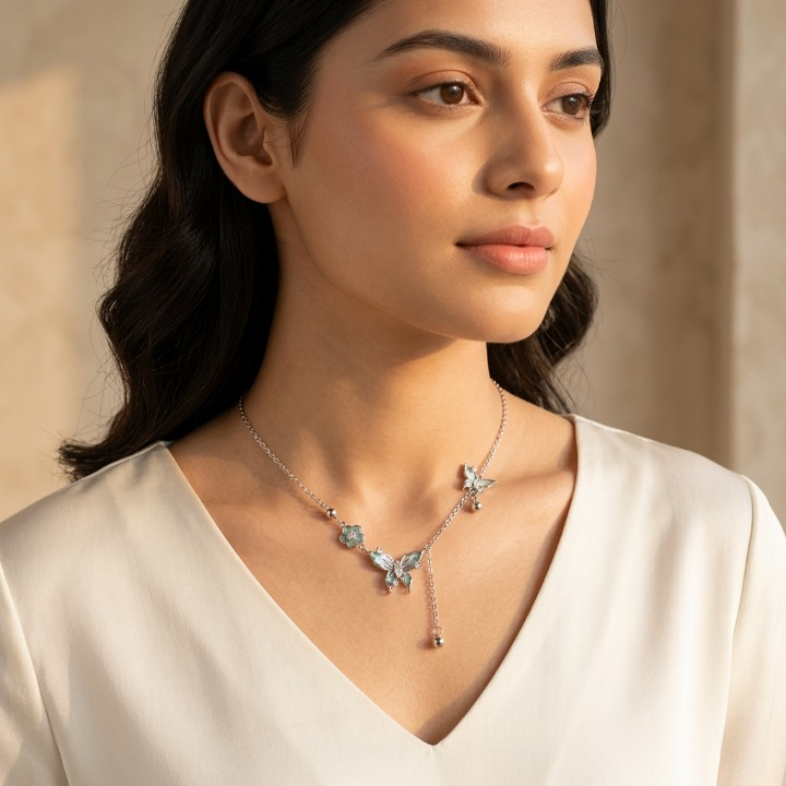 Silver Butterfly Necklace