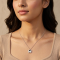 Minimalistic Square Silver Necklace