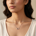 Minimalistic Handcrafted Loop Silver Necklace