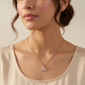 Golden Rose Square Necklace