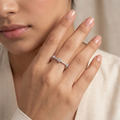 Silver Three Star Ring