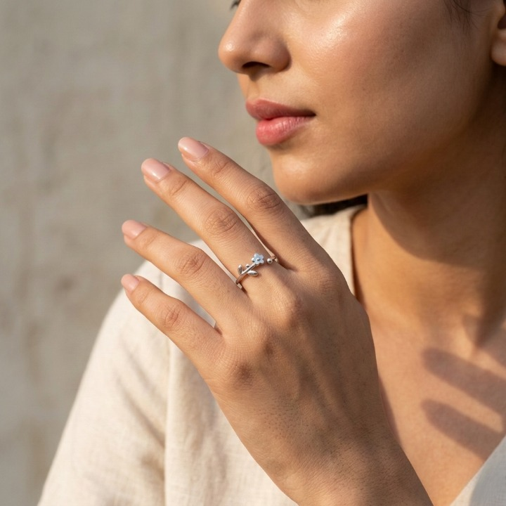 Silver Flower Ring