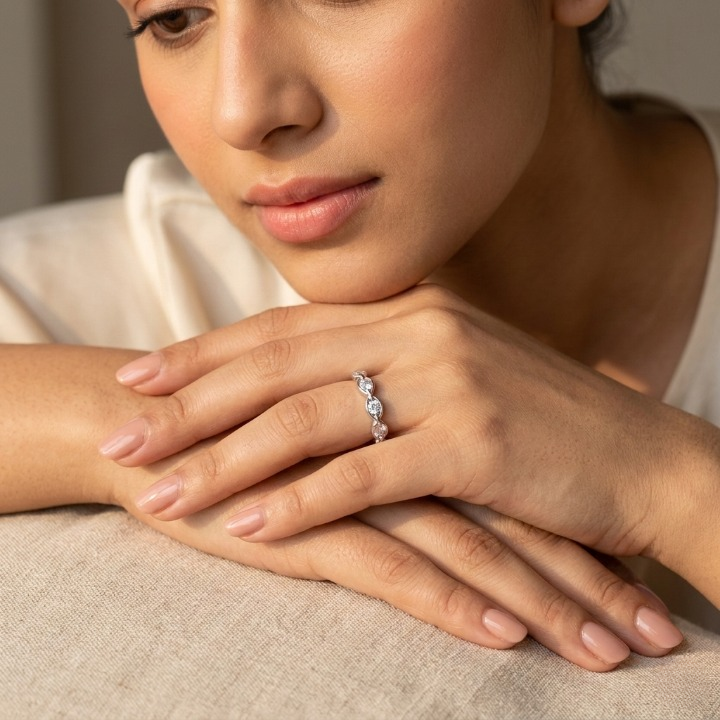 Silver Knot Loop Ring